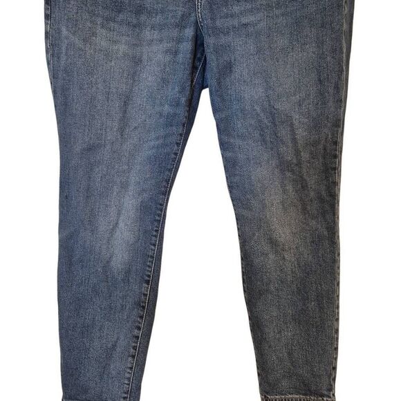 Old Navy Women's Medium Wash Blue Cotton/Spandex Mid-Rise OG Straight Secret Sli - Picture 8 of 12